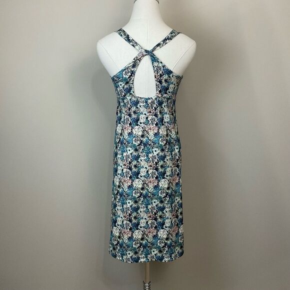 Patagonia Magnolia Spring Dress in Furnai Floral Neo Navy Sz S Sleeveless Knit - Picture 6 of 11